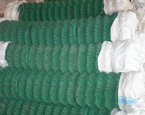 PVC Chain Link Fence Package with Plastic  Paper