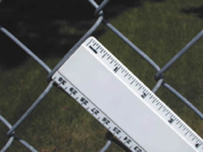Measure Chain Link Fence by ruler